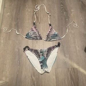 SINFUL By AFFLICTION Sulfur Chain Rhinestone Bikini set